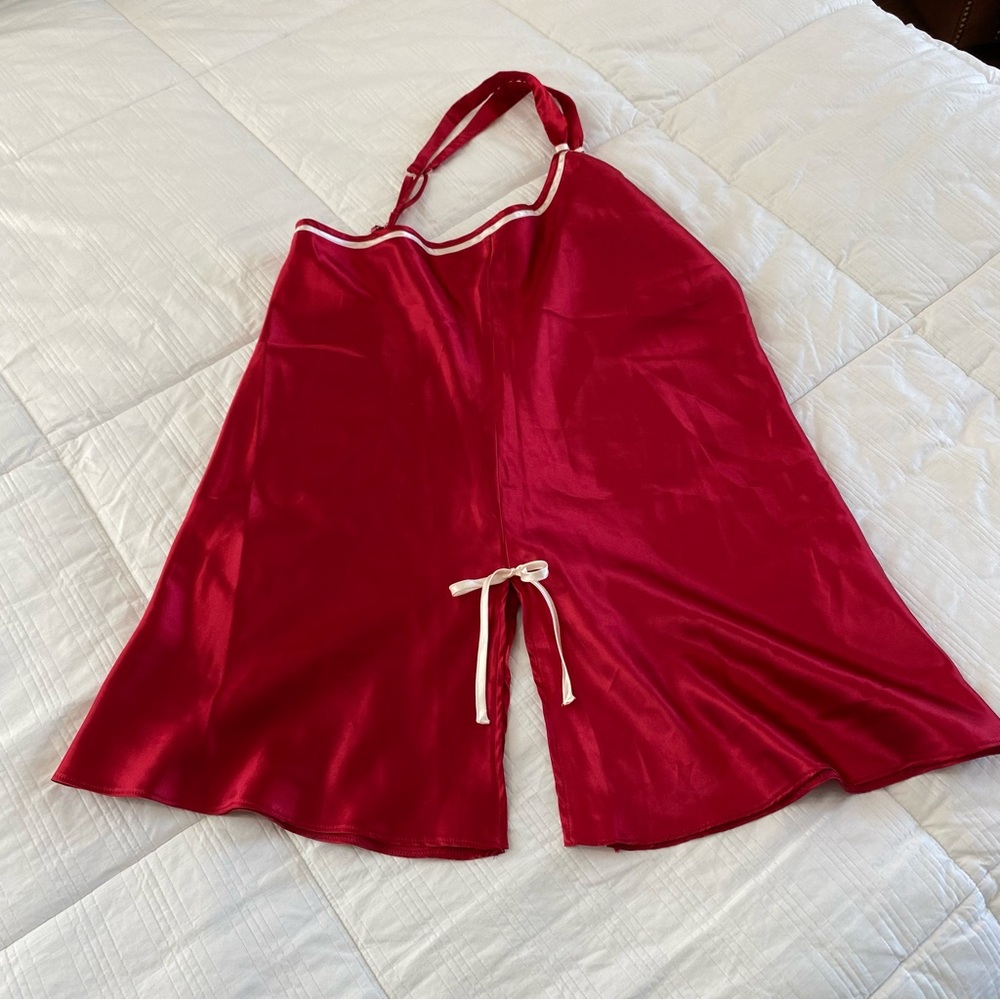 Vintage 80s Red Slip Dress Nightgown Size XL EXCELLENT CONDITION - Picture 4 of 7
